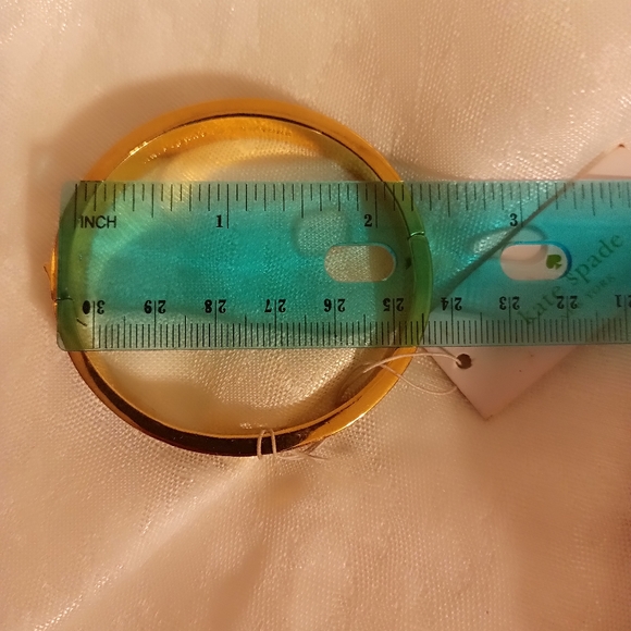 Kate spade black and gold enamel clasp bangle women's bracelet - Picture 4 of 6